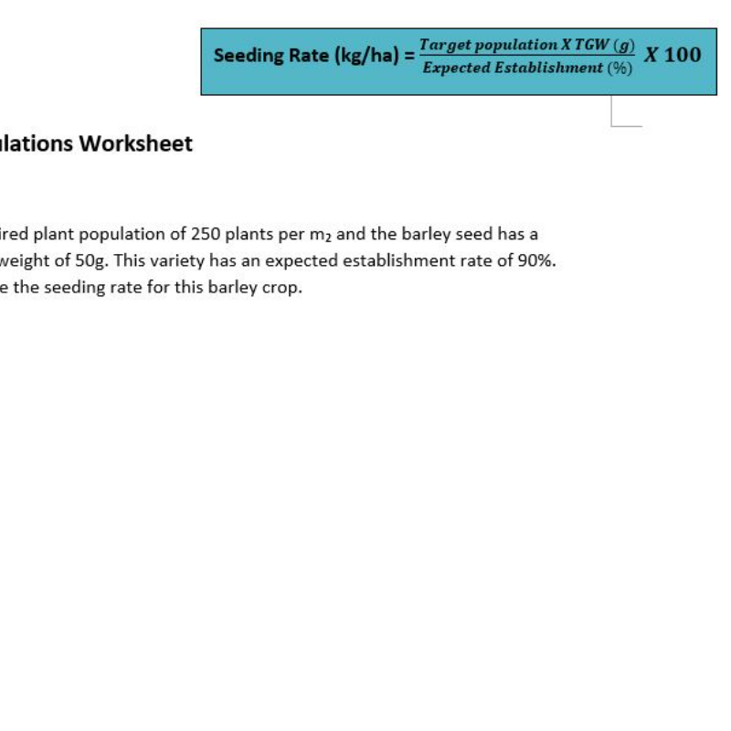 Seeding Rate Cal