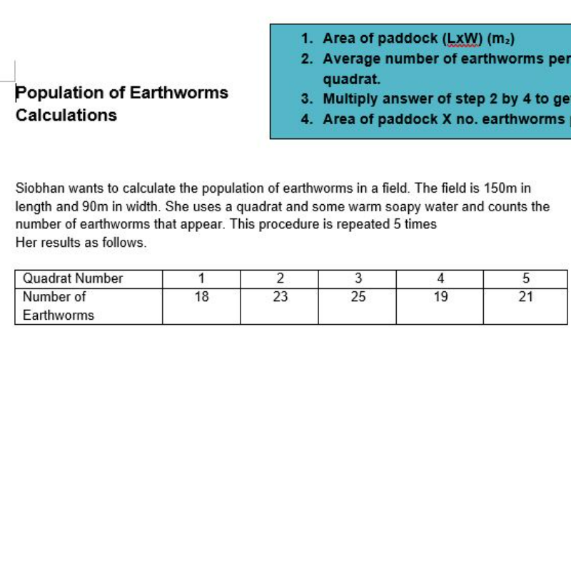 Worm Pop Calc