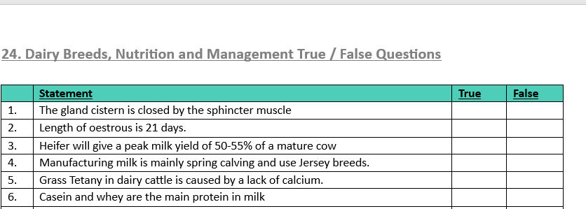 24. DAIRY TF